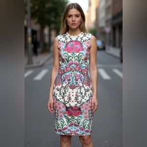 NWT ASOS Design Maternity Bold Placement Border Wiggle Dress Size 2